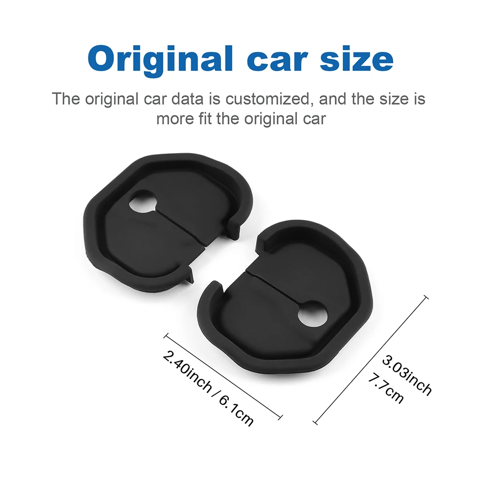 2PCS Car Door Damping Silicone Door Lock Buckle For Abarth 595 Fiat 500 500L 500X 500C Panda Fiorino Punto Bravo Qubo Palio