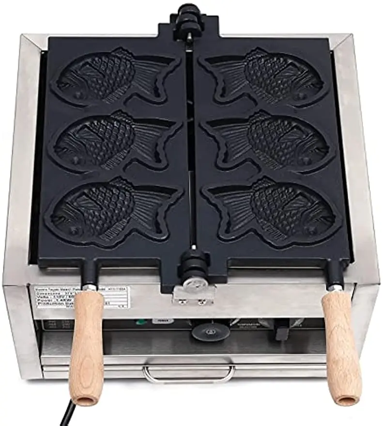 Commercial Taiyaki Maker Nonstick Waffle Maker Fish Shaped Waffle Machine