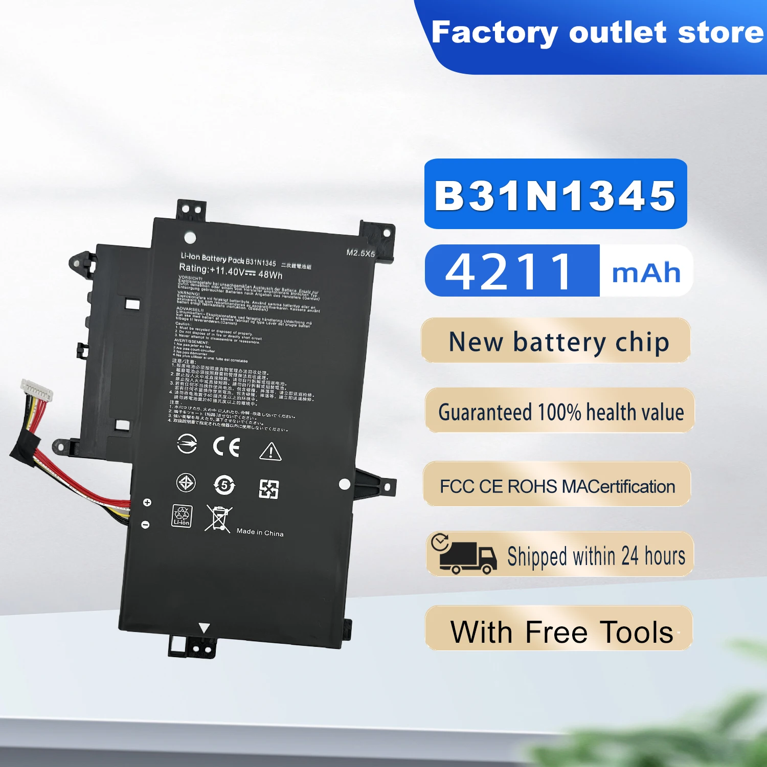 

DXT New Laptop Battery B31N1345 For ASUS TP500 TP500LA TP500LN TP500LB Series ASUS TP500 TP500LA TP500LN TP500LB 0B200-00990100
