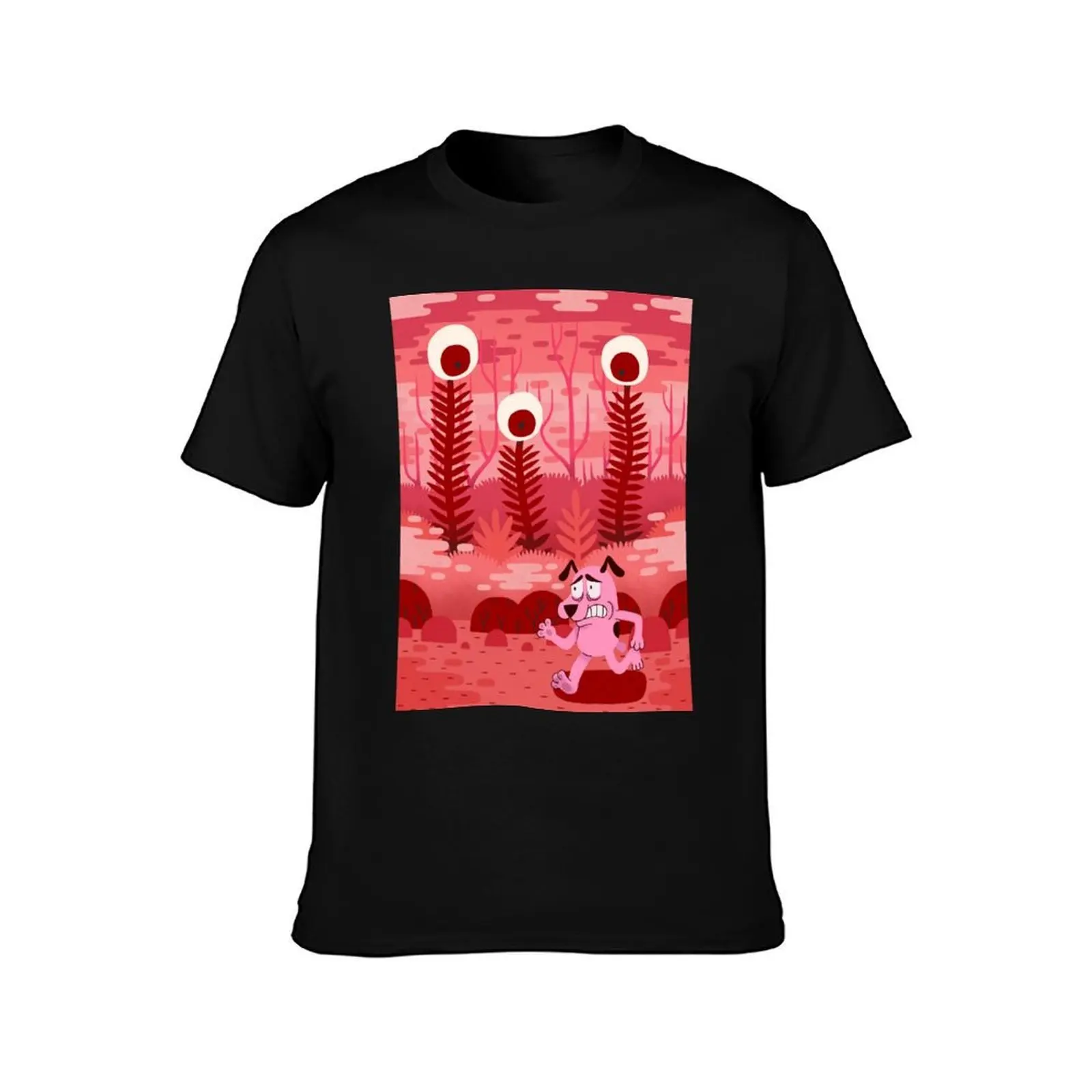 Fear and Courage T-Shirt, Summer Casual Cotton Tee, Oversized Streetwear Tops, Vintage Graphic Print, Loose Fit Short Sleeve