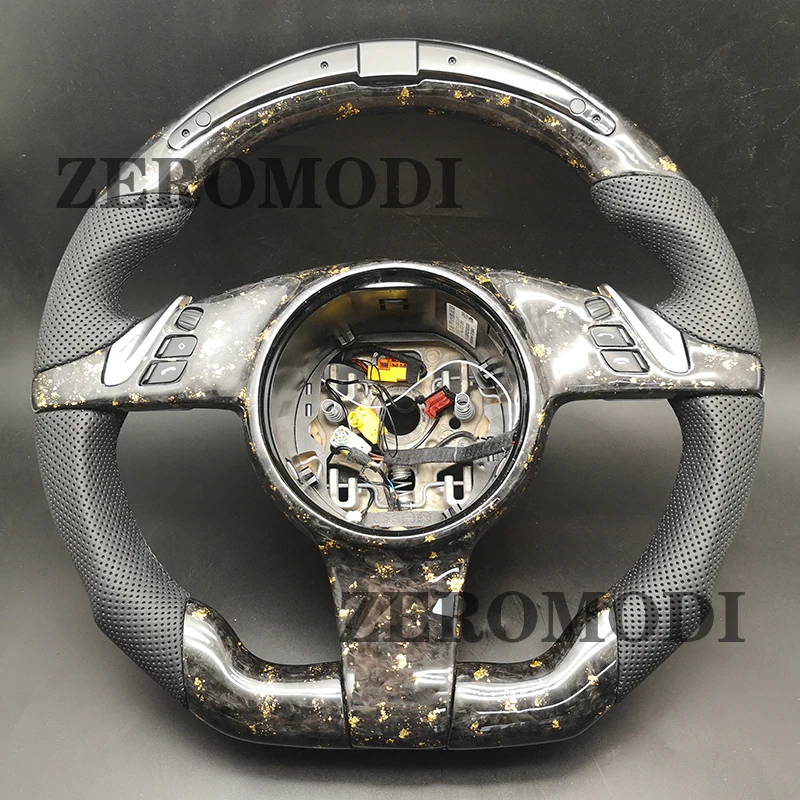 LED Forged Carbon Fiber Steering Wheel Racing Wheel For Porsche 911.1 970 958 Panamera Cayenne