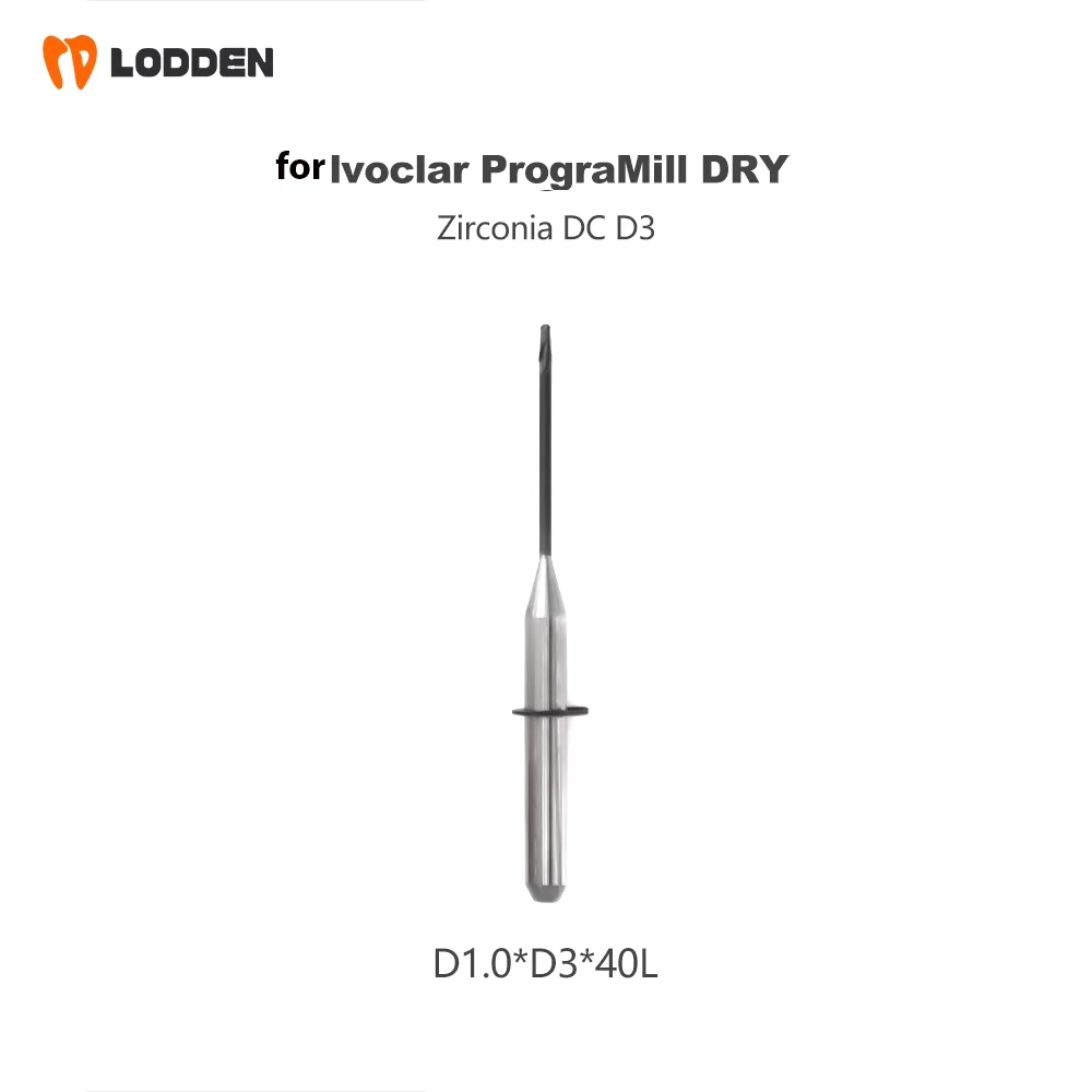 Dental Lab Milling Burs for Ivoclar PrograMill DRY Zirconia PMMA D3 Grinding Drills Diamond DC DCG DLC NC L40mm Dentist Tools