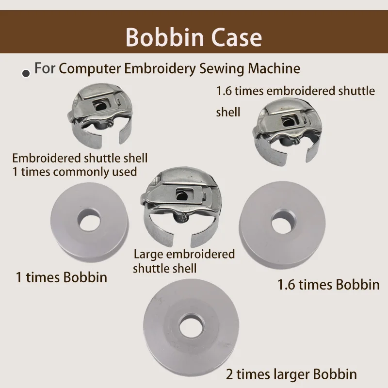 10PCS BC-DBZ(1)-NBL6 BC-DBZ(6)-NBL BC-DBM(Z2)-NBL Bobbin Case 1.0 1.6 2.0 Times Shuttle Core Spring Steel Computer Embroidery