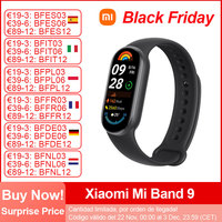 New Xiaomi Mi Band 9 Smart Bracelet, 1.62'' AMOLED Screen, Blood Oxygen Heart Rate Monitoring 150+ Sport Modes, BT5.4 Smart Band