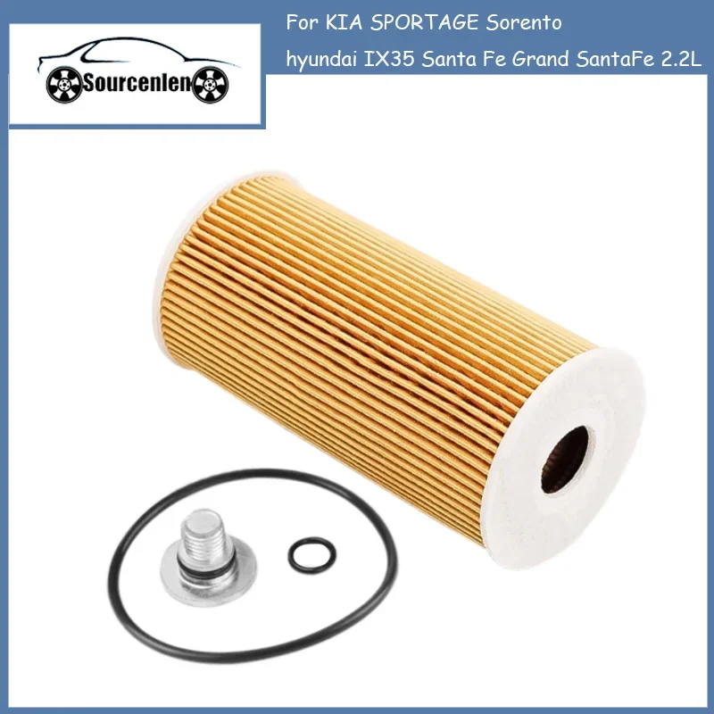 Oil filter for KIA SPORTAGE Sorento hyundai IX35 Santa Fe Grand SantaFe 2.2L 263202f000 26320-2F000 26320-2F100