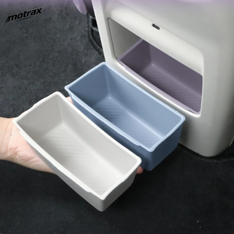 For MG 4 MG4 Urban EV 2026 2027 Car Rear Seat Central Control Console Glove Compartment Silicone Box Organizing Box Accessories