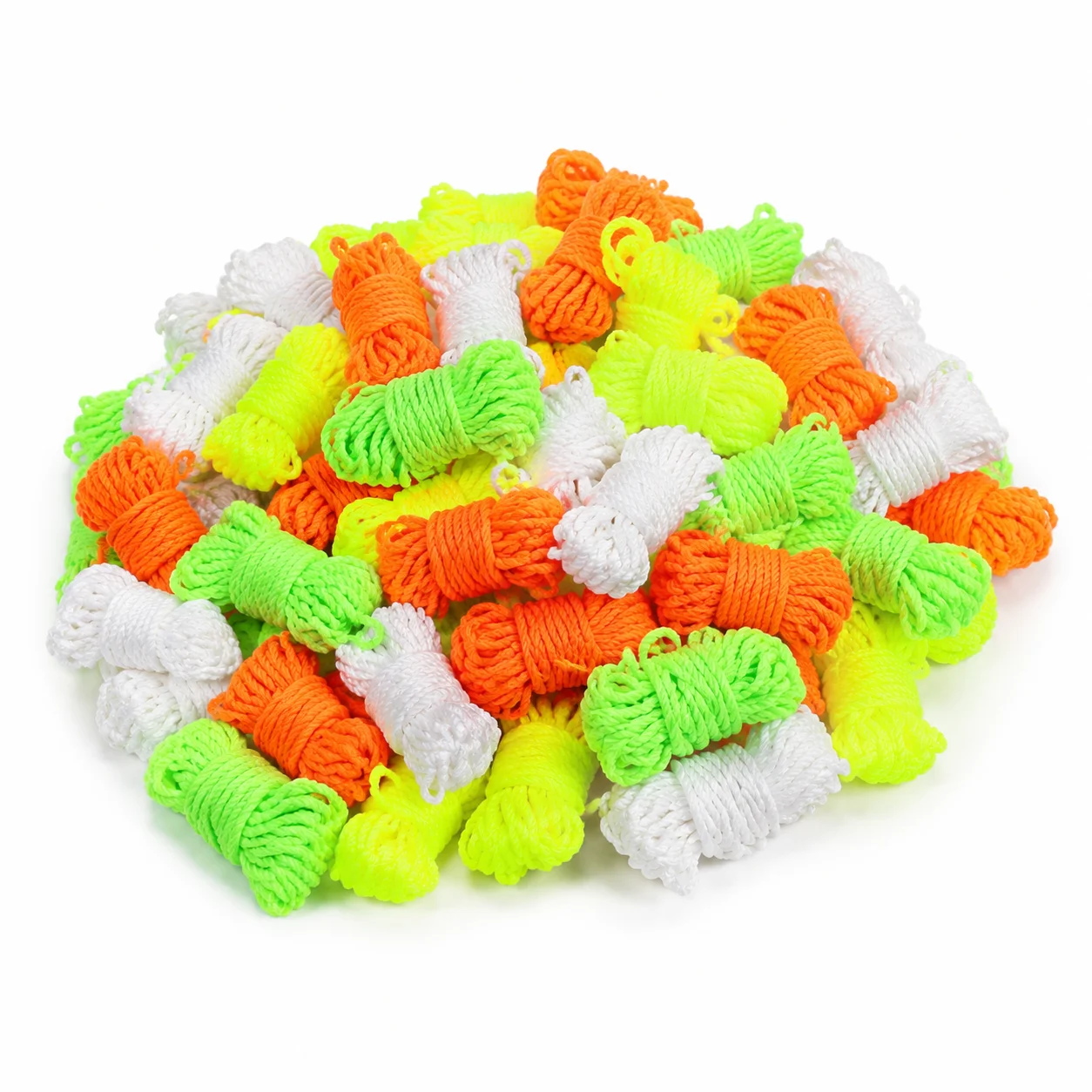 30pcs Fluorescent White Orange Green YoYo Braided Strings, Replacement Spare Ropes, Game Toy Accessory for Yo-Yo Lovers XJM