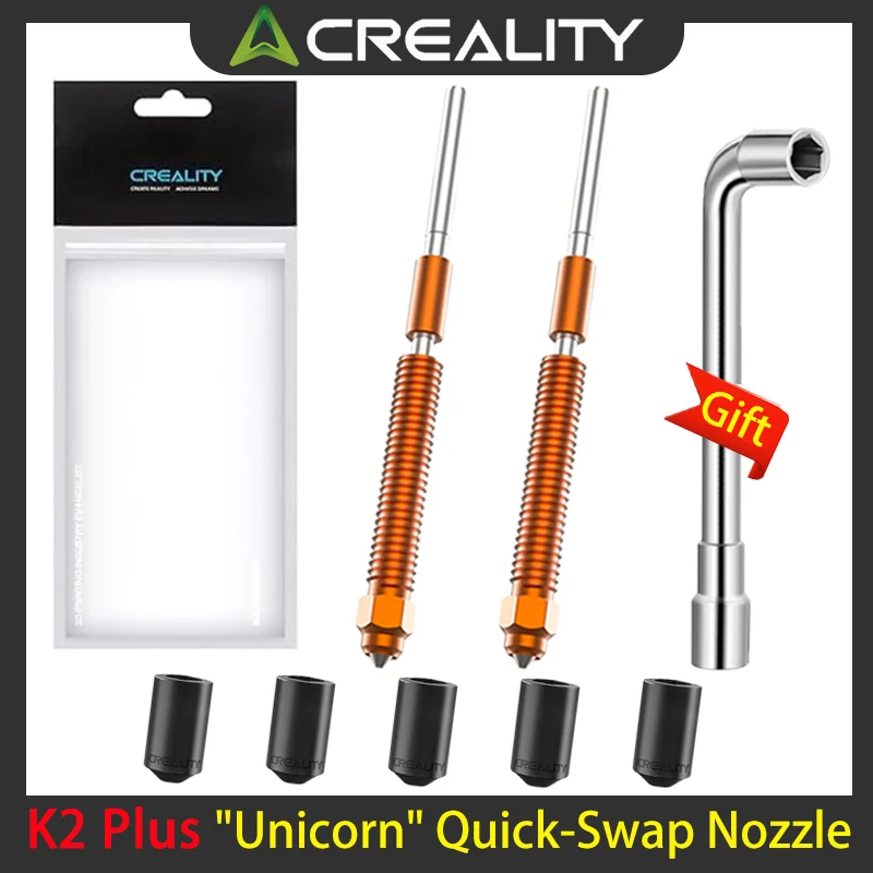 

Creality K2 Plus Hi Combo 3D Printer Accessory "Unicorn" K2P Quick-Swap Nozzle All-metal Design Easy to Assemble and Disassemble