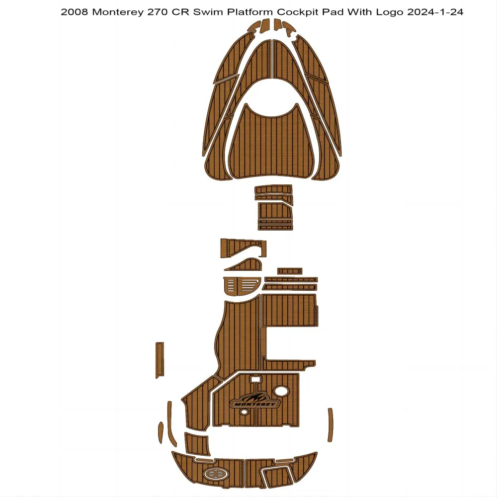 

2008 Monterey 270 CR Swim Platform Cockpit Boat EVA Faux Teak Deck Floor Pad