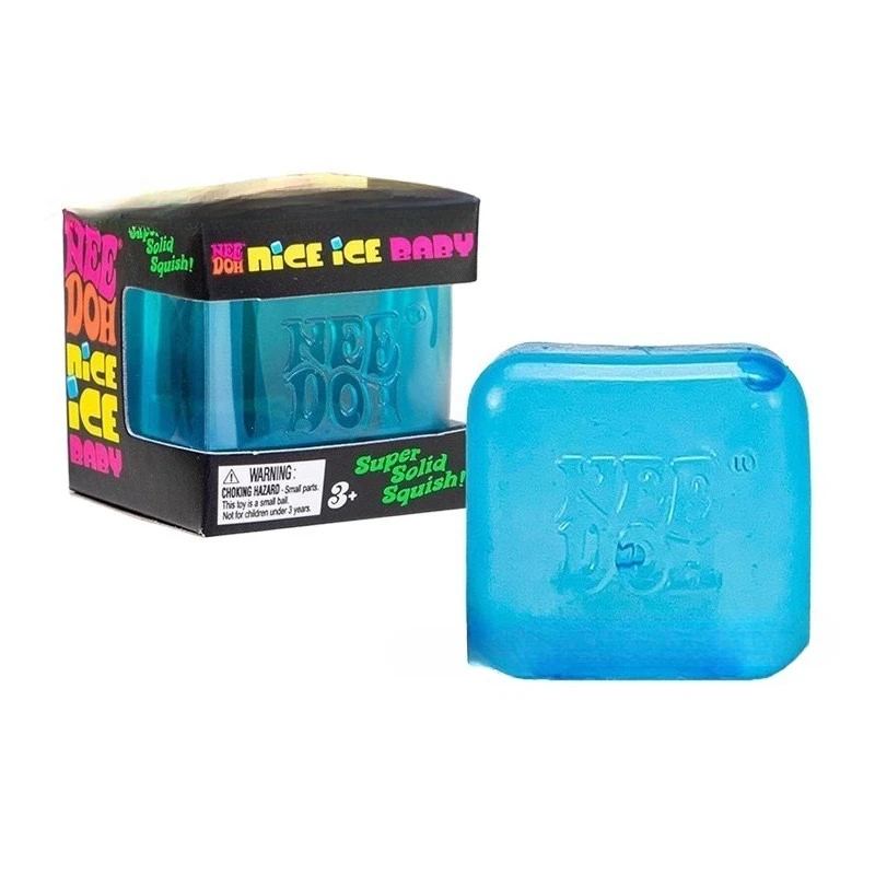 Schylling Needoh Nice Cube Sensorischer Stressabbau-Würfel, Fidget-Tool gegen Angstzustände & für Konzentration, Schreibtisch-Spielzeug für Erwachsene & Anti-Angst-Quetschspielzeug für Kinder