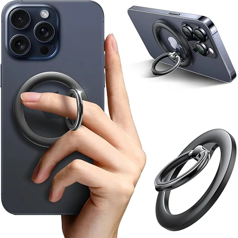 LISEN Magnetic Phone Ring for MagSafe Phone Ring Holder Stand Adjustable Kickstand for iPhone 15 14 13 12 Smartphone Accessories