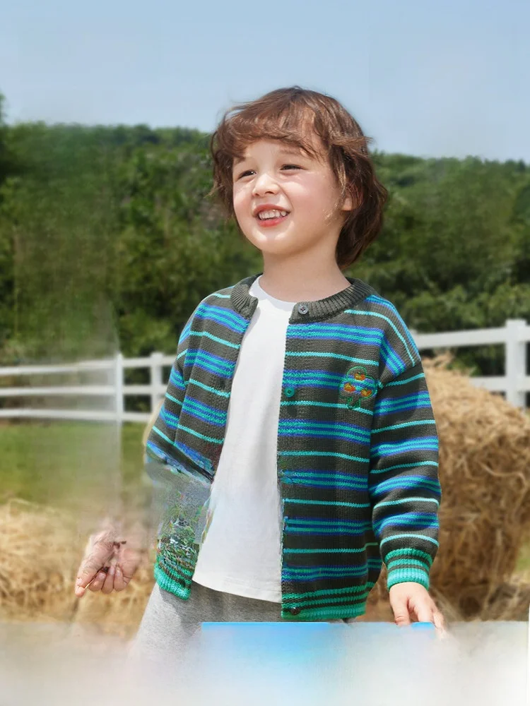sueter-de-punto-a-rayas-de-algodon-puro-para-primavera-y-otono-cardigan-de-manga-larga-para-ninos-ropa-informal-comoda-y-t