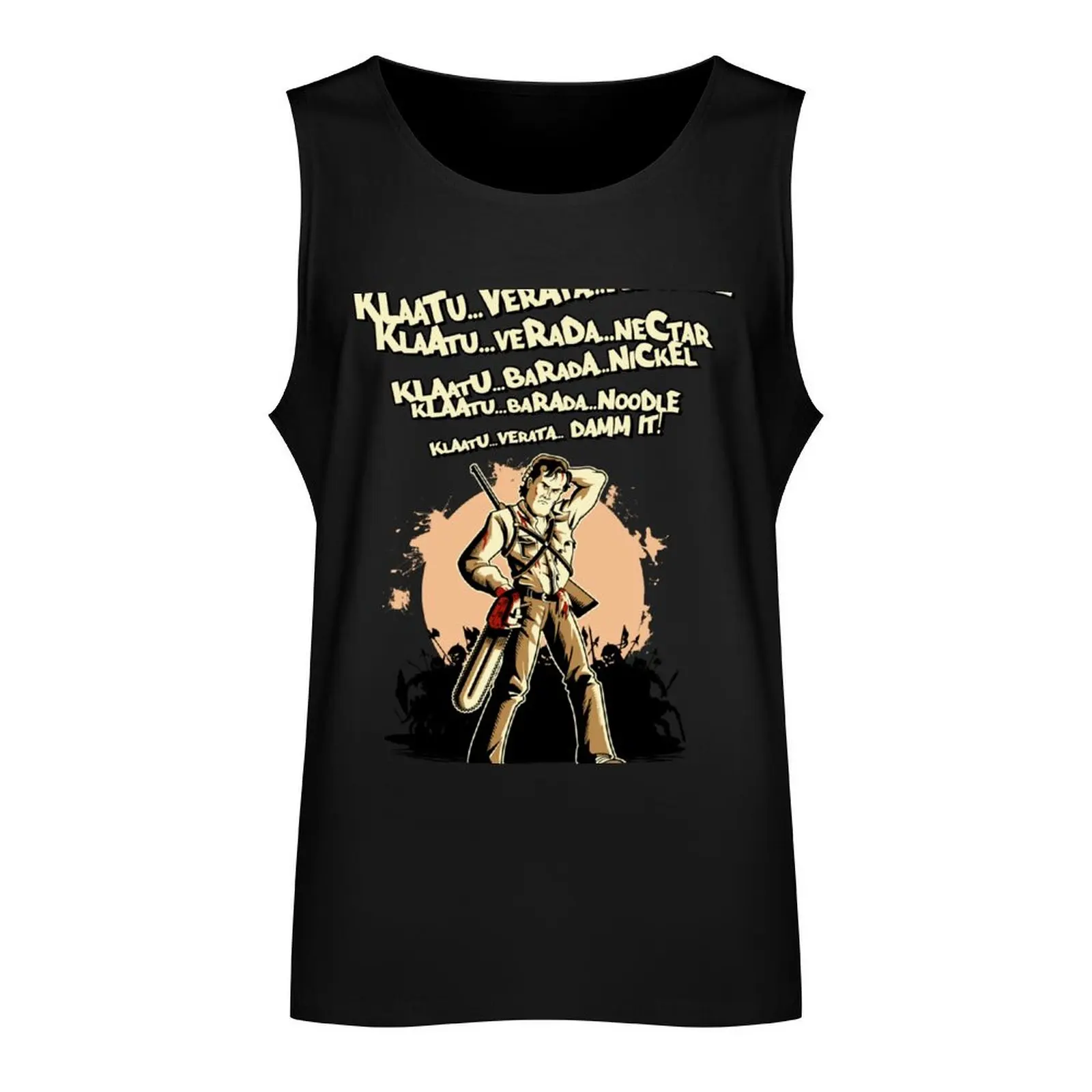 Klaatu Barada Nikto Tank Top Men's gym t-shirts Man sleeveless shirt