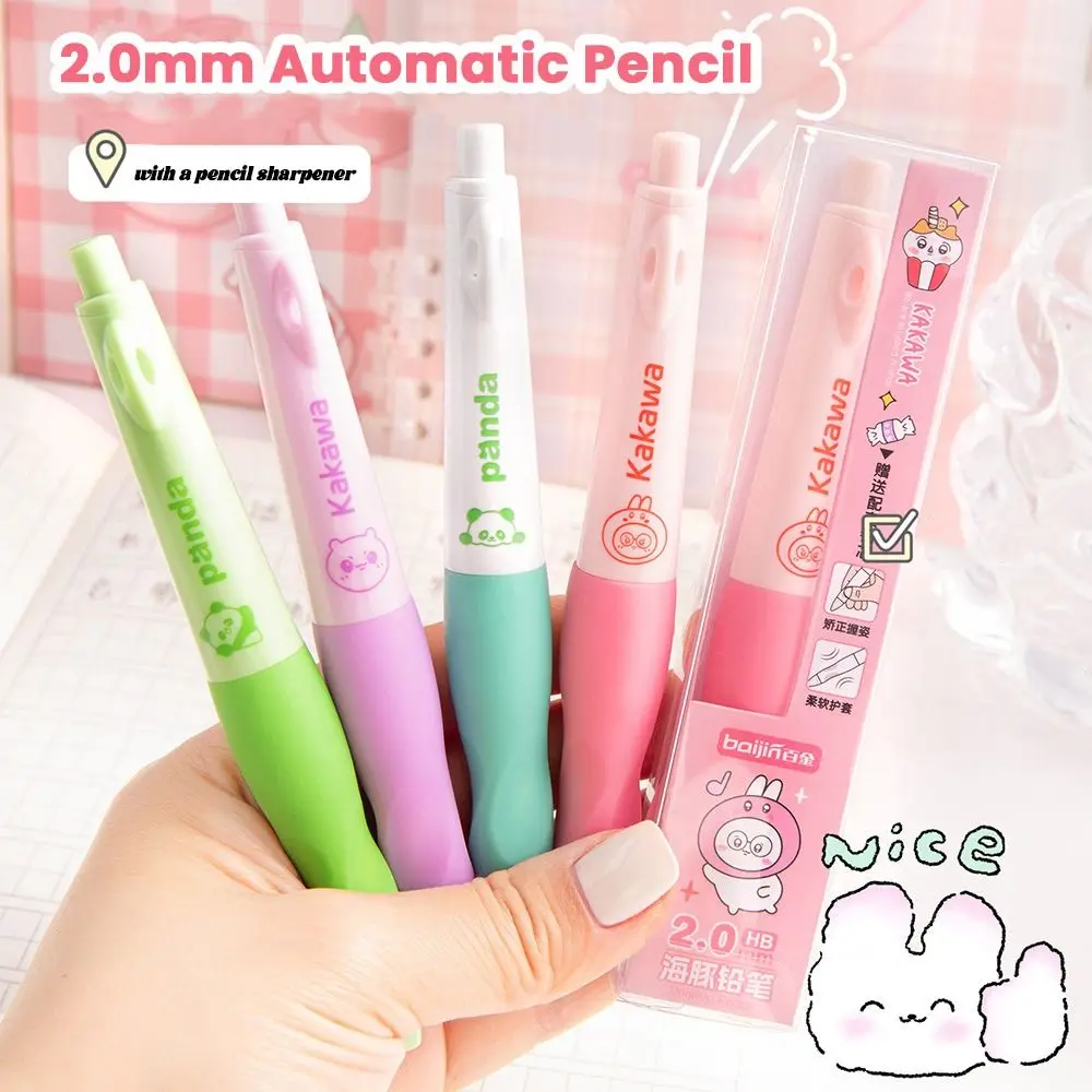 Pen Holding Posture Correction Automatic Pencil 2.0mm 2B Lead Movable Pencil Comes With Sharpener Propelling Pencil Students
