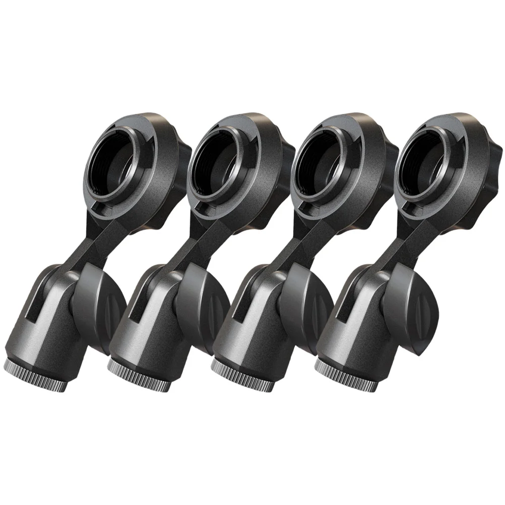 

4pcs Capacitive Microphone Stand Clips Adjustable Rotation Holder Clamp Mount Universal Mic Stand Accessories
