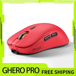 Incott Ghero Pro mysz bezprzewodowa podwójny tryb Paw3395 8k stopa zwrotu Rgb Pc Fps Gaming Office Gamer Gamer niestandardowa mysz