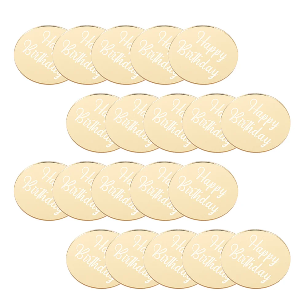 

20Pcs Cake Toppers Birthday Party Decorations Acrylic Material Safe for Wide Uses for Parties Cake Topper