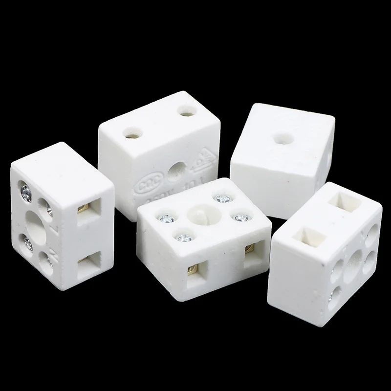 5Pcs Ceramic Post Terminal Blocks 10A 250V Home Improvement Electrical Equipment Supplies Connectors Terminals Connectors