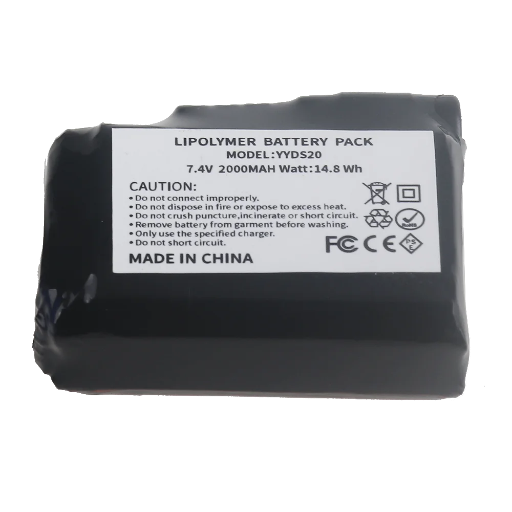2S 7.4V 2000mah Heated Gloves Battery Lithium Batteries for Heating Vest, Socks, shoes,Winter Antifreeze Heating Batteria