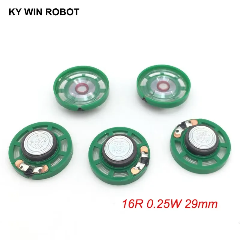 5 ピース/ロット新超薄型ミニスピーカー 16 オーム 0.25 ワット 0.25 ワット 16R スピーカー直径 29 ミリメートル 2.9 センチメートル厚さ 9 ミリメートル