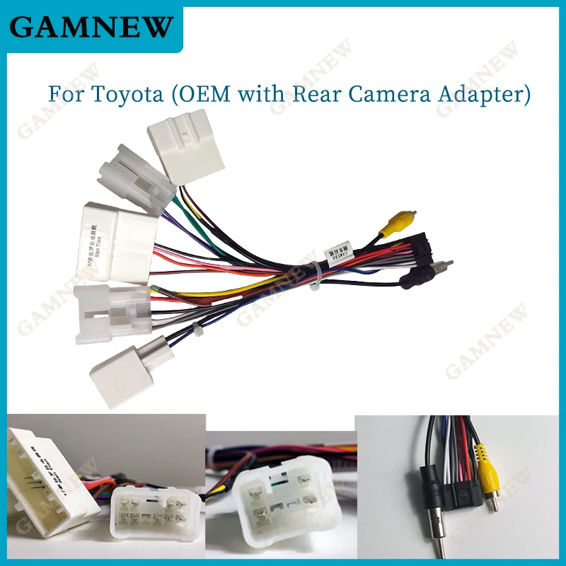 Car Radio 16PIN Adaptor Wiring Harness For Toyota Audio Power Cable Wire Plug Head Unit Harness