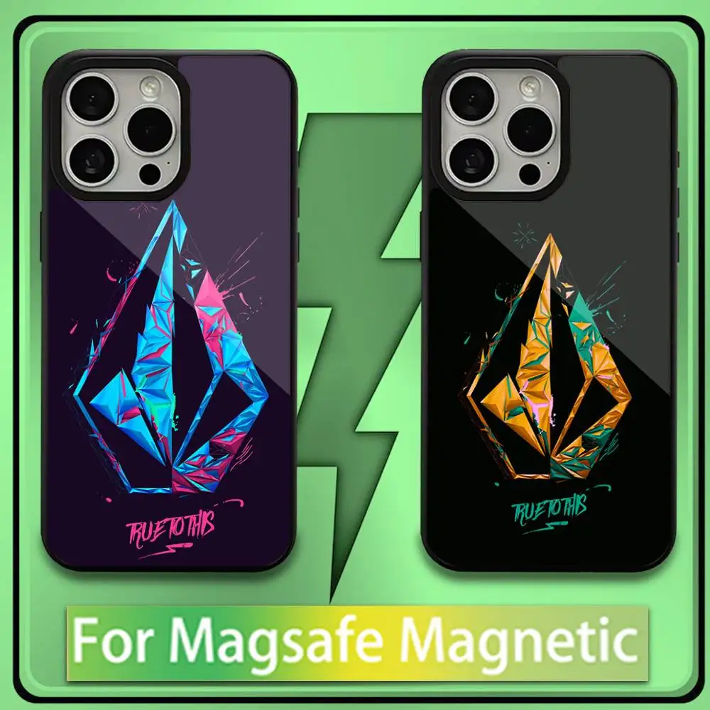 

Luxury V-Volcom skateboard Phone Case For iPhone 16,15,14,13,12,11,Plus,Pro,Max,Mini Soft Magesafe Magnetic Wireless Charge