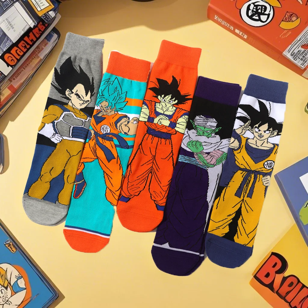 Dragon Ball Couples Cosplay Sock New Anime Fashion Men's Socks Personality Hip Hop Harajuku Funny Sock