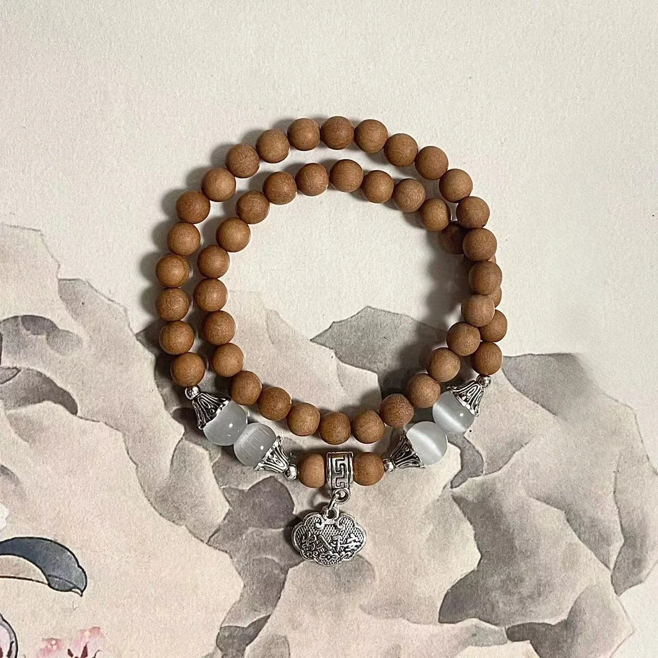 

Barbie sandalwood bracelet, Buddha beads, cultural and playful niche design, ethnic style 6mm retro sandalwood ins jewelry