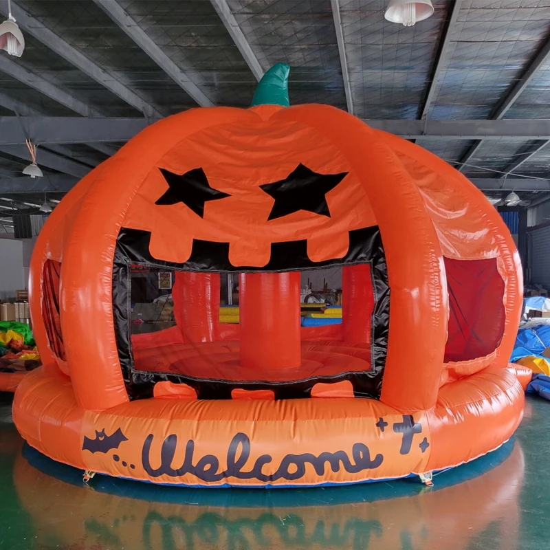 

Indoor Outdoor 2025 Hot Sale Halloween Inflatable Pumpkin Trampoline Inflatable Pumpkin House