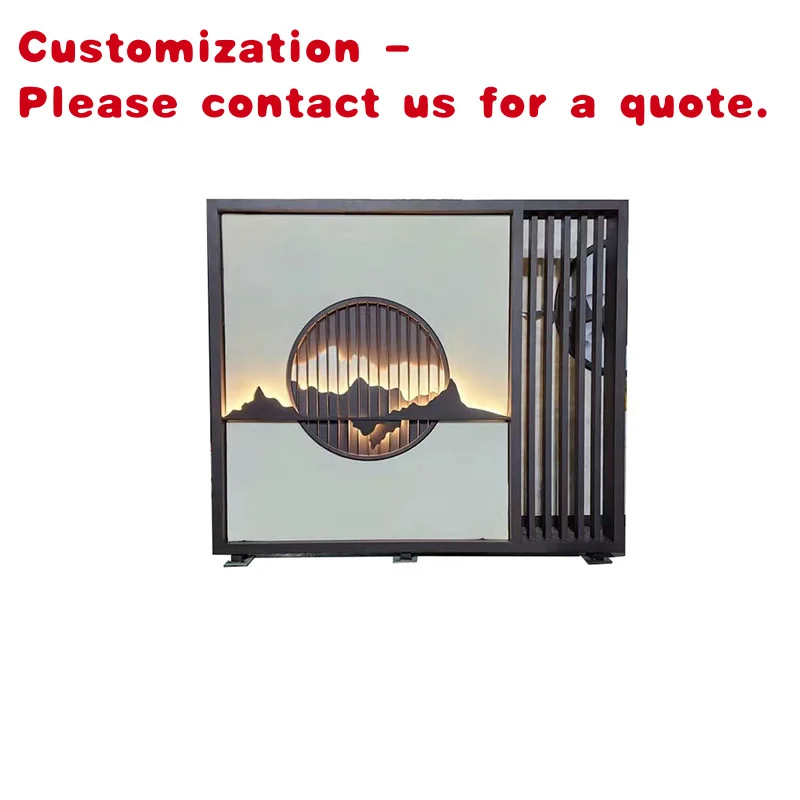 custom.Custom Courtyard Stainless Steel Curtain Screen Partition Outdoor Garden Landscape Wall Background Ornament