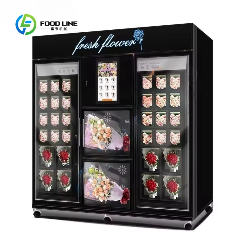 Custom Made 24/7 Fresh Flower Vending Machine Smart Cooling System for Retail/Gift Shop/Hotel Lobby
