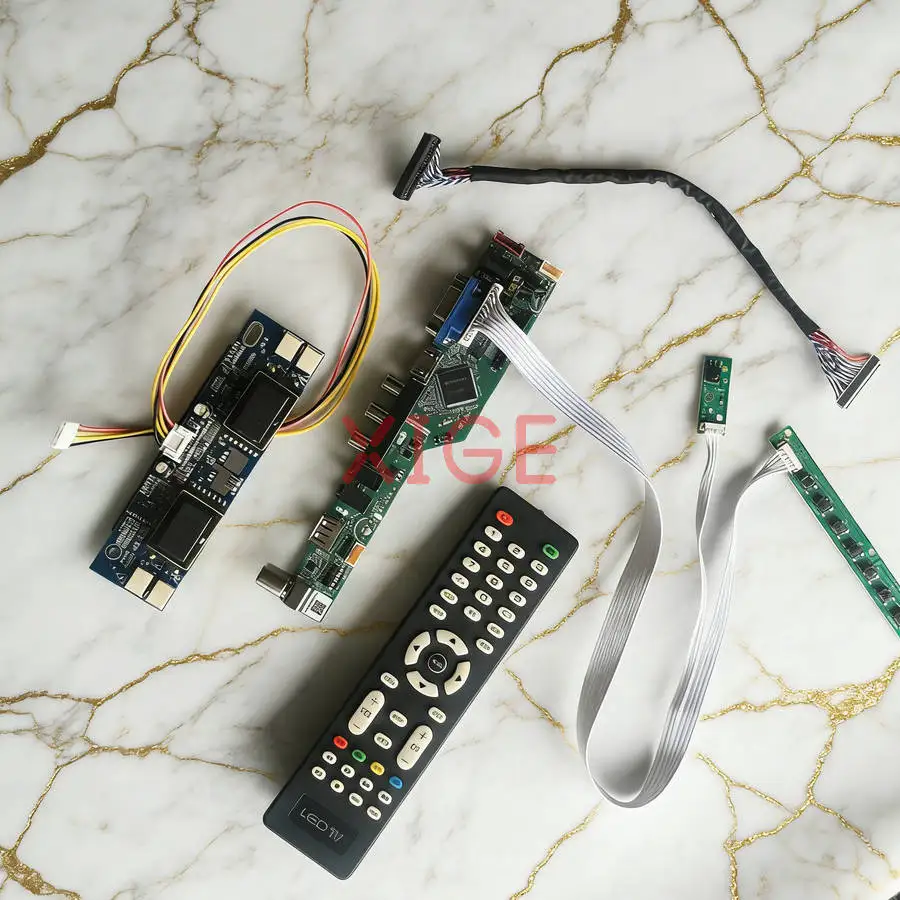 

Плата привода экрана подходит для MTT170E1LG11 QD17EL07 LQ170E1LG QD170E1LG03 30Pin LVDS 4-CCFL 1280*1024 USB+AV+VGA+HDMI 1280x1024 Комплект DIY