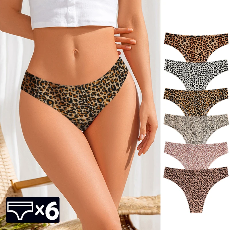 WarmSteps 6Pcs/Set New Women Leopard Panties Seamless Women\'s Underwear Sexy Lingerie Female Brazilian Panties 6Pcs Free Ship