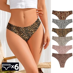 WarmSteps 6Pcs/Set New Women Leopard Panties Seamless Women's Underwear Sexy Lingerie Female Brazilian Panties 6Pcs Free Ship