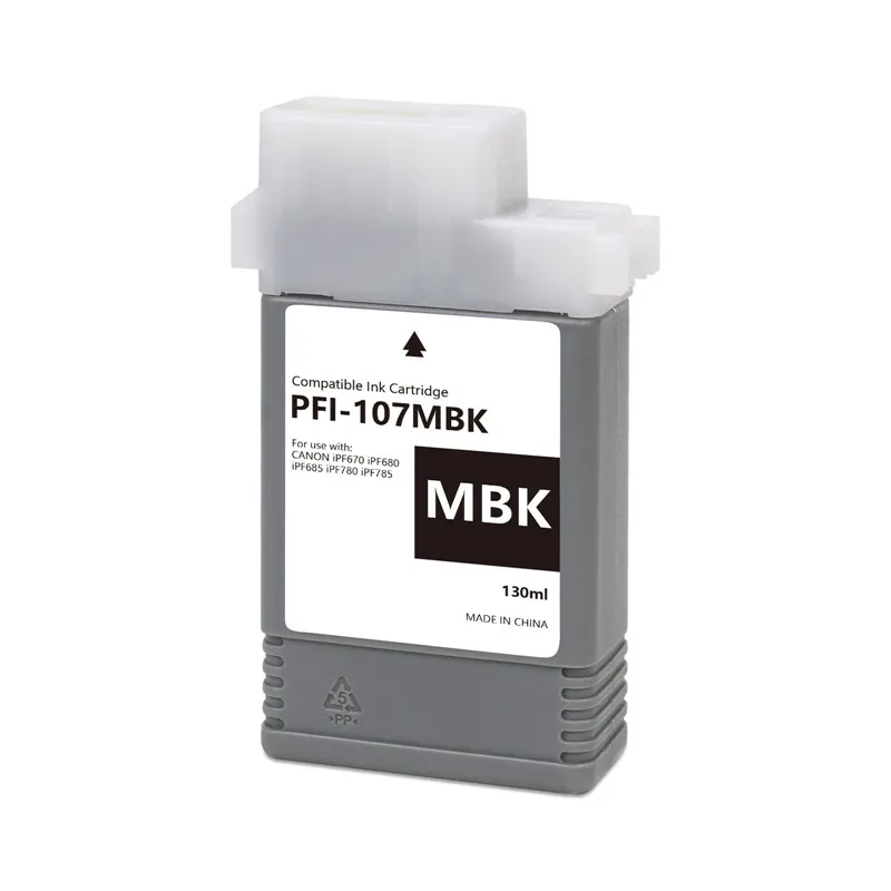 Cartucho de tinta Compatible con PFI-107 PFI107, para Canon iPF670, iPF680, iPF685, iPF770, iPF780, iPF785, con Chips completos de tinta