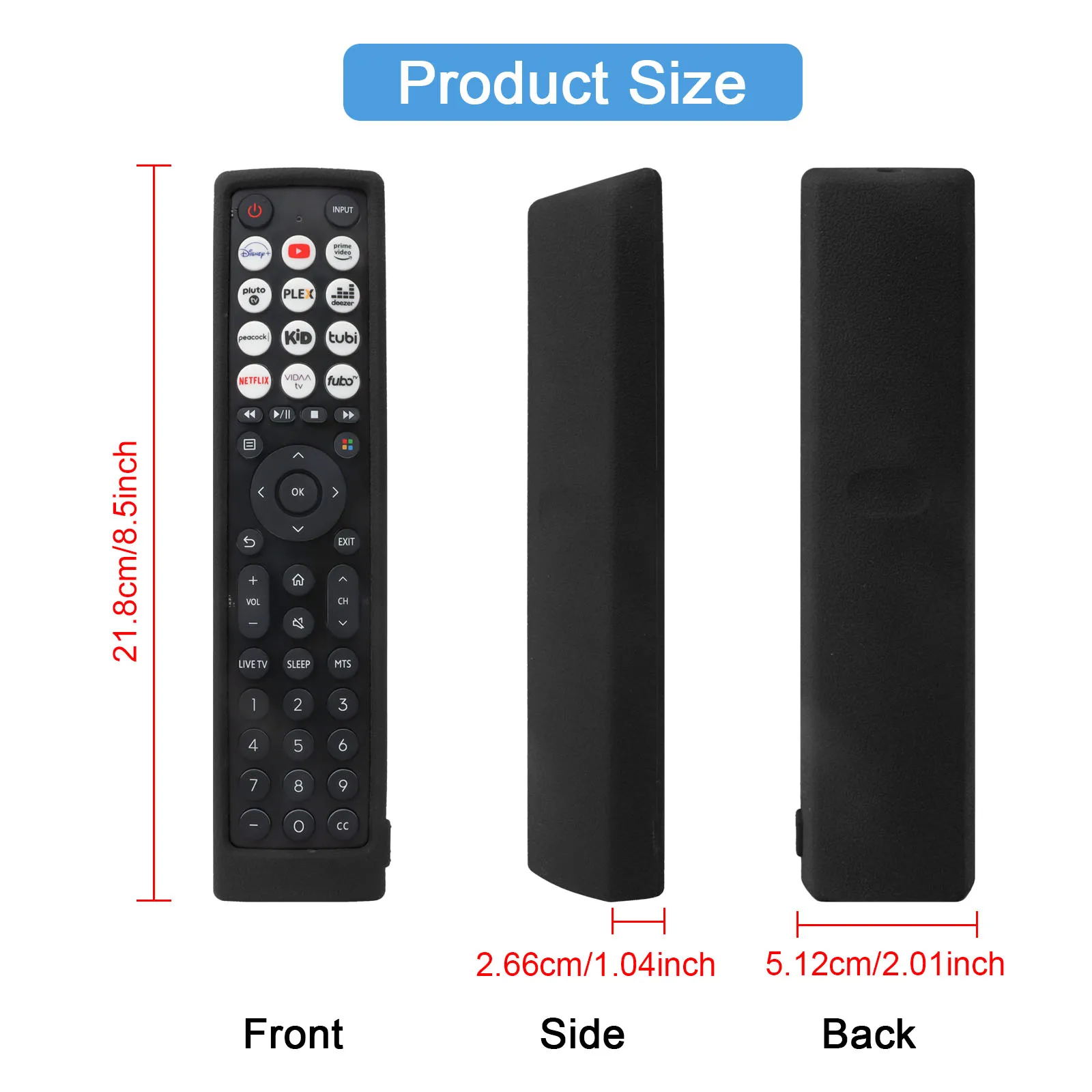 Silicone Case Fit for Hisense Smart Vidaa TV remote control EN2J36H EN2F36H EN2D36H ERF2N36H Protective Sheath Cover Anti-Slip ﻿