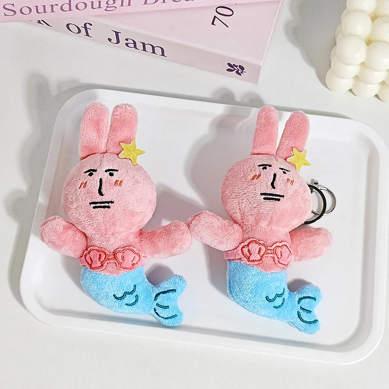 Nieuwe Roze Konijn Angel Zeemeermin Serie Anime Figuren Knuffels Rugzak Hanger Cartoon Decor Kinderen Verjaardagscadeau Speelgoed