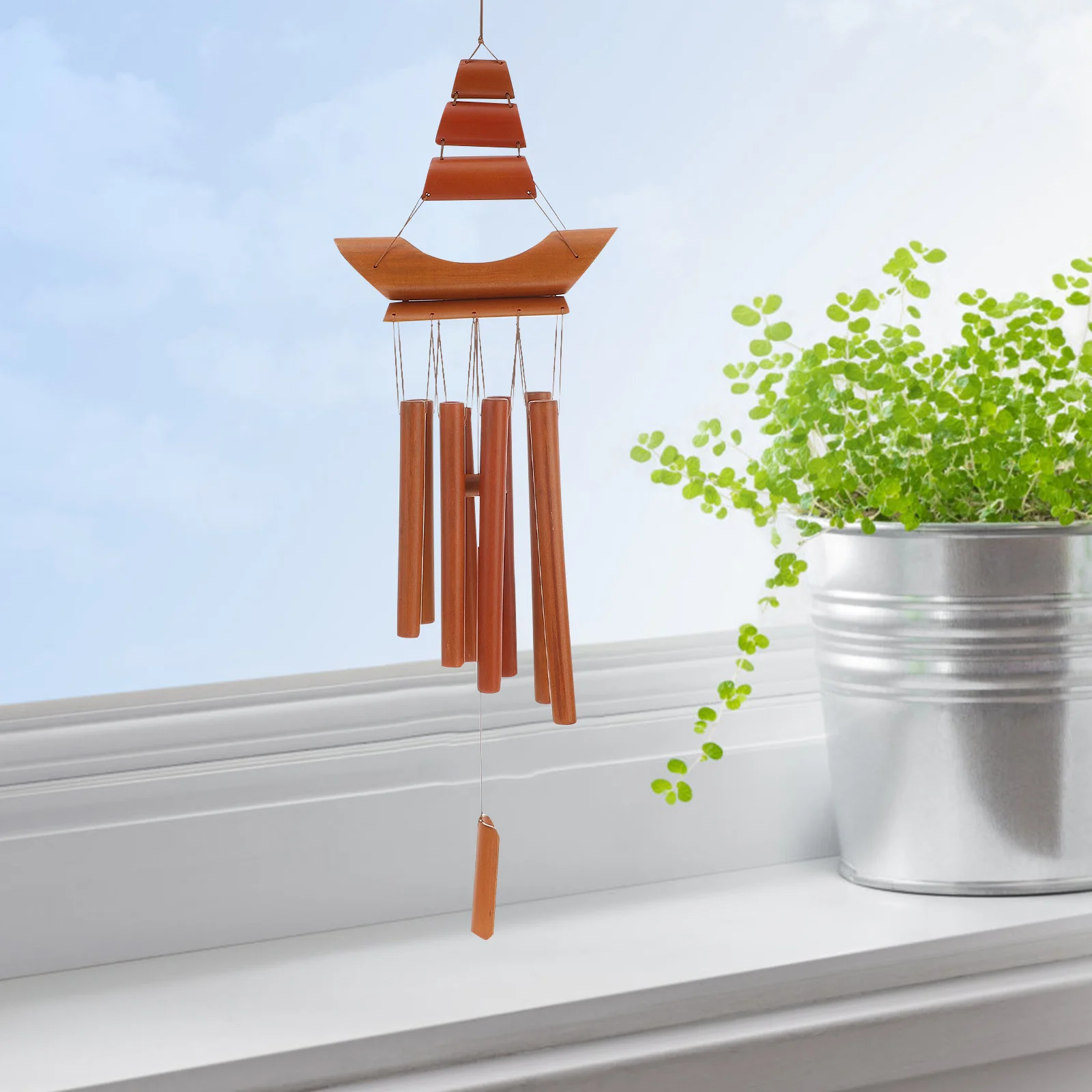 

Sailboat Wind Chime Hanging Home Garden Decor Gentle Sound Pendant Outdoor Wind Bell Ornament Home Pendant Decor