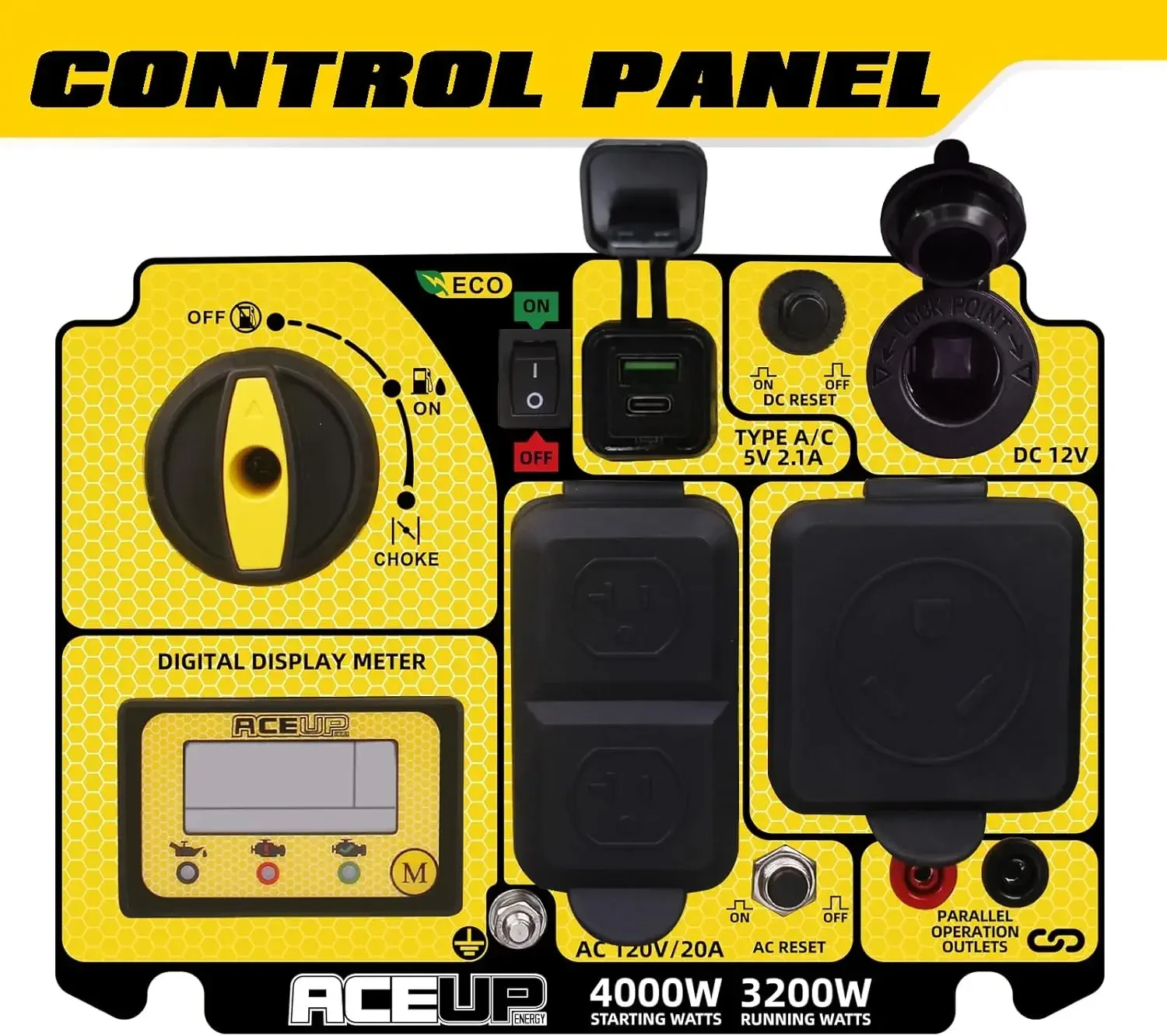 

4000W Portable Inverter Generator Gas Powered Quiet for Home RV Ready EPA Compliant