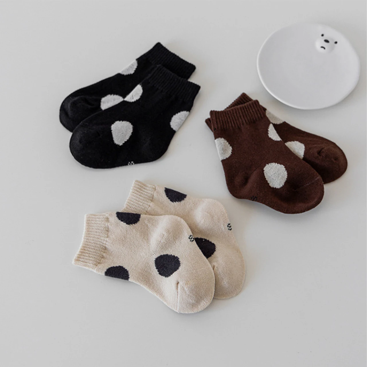 

Cute Dot Baby Socks Spring Autumn Newborn Boy Girl Cotton Middle Tube Socks Korean 0-6 Years Kids Casual Socks