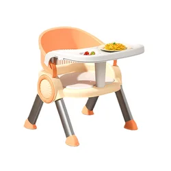 Hxl Silla de comedor para bebé, mesa y silla de grito, respaldo para bebé, taburete pequeño