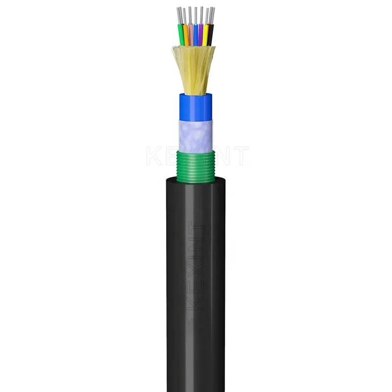 

KEXINT 12 24 Core GJFJH53 Tight Buffer Stranded Aramid Yarns Indoor Steel Armored Fiber Optic Cable