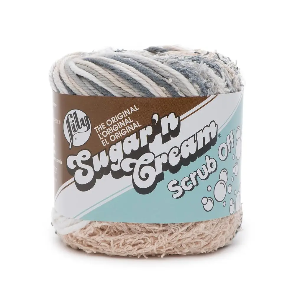 

Крем-скраб Sugar N Cream Super Size Cream Yarn - 1 упаковка по 75 г/2,6 унции - 100% хлопок # 4-ниточная шерстяная пряжа (средней толщины) - 106 ярдов - Knitt