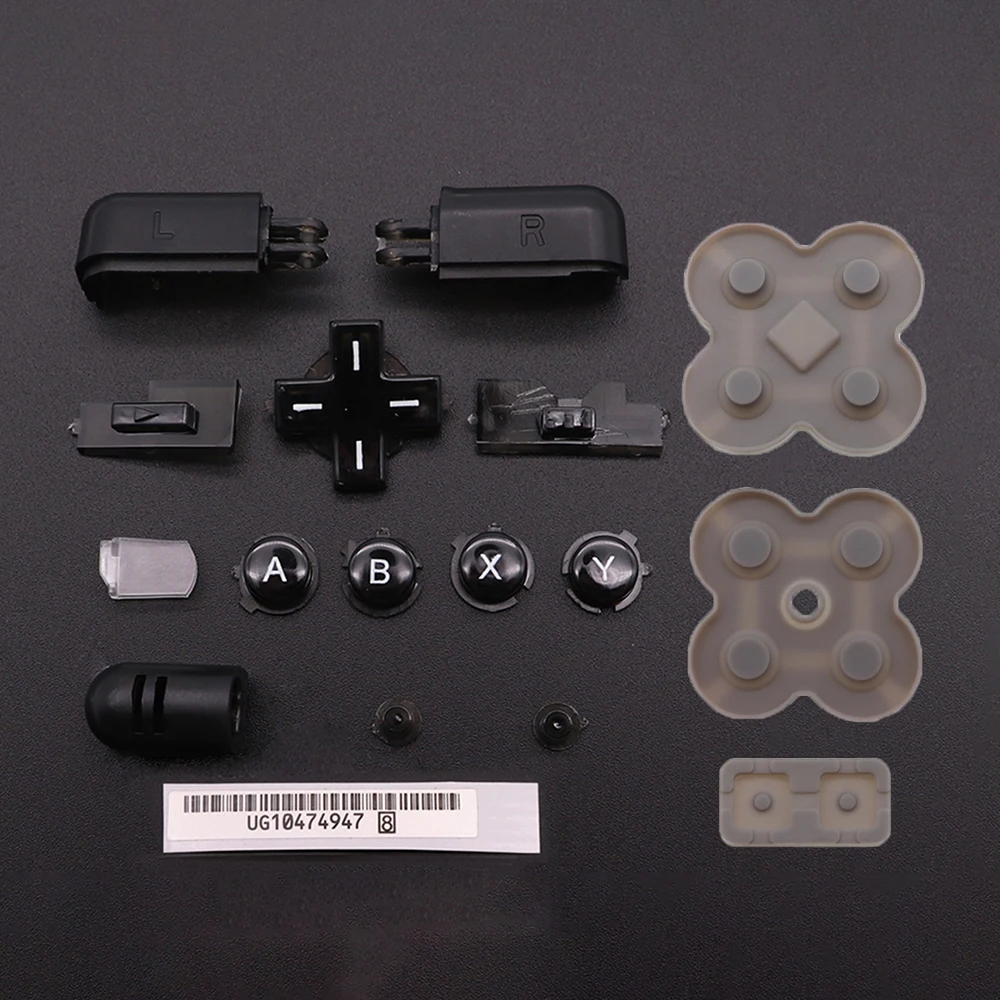 1Set Für DS Lite Spielkonsole A B X Y L R D-Pad Kreuz Schlüssel Leitfähigen Gummi Pad Für NDSL volle Set Tasten Ersatz