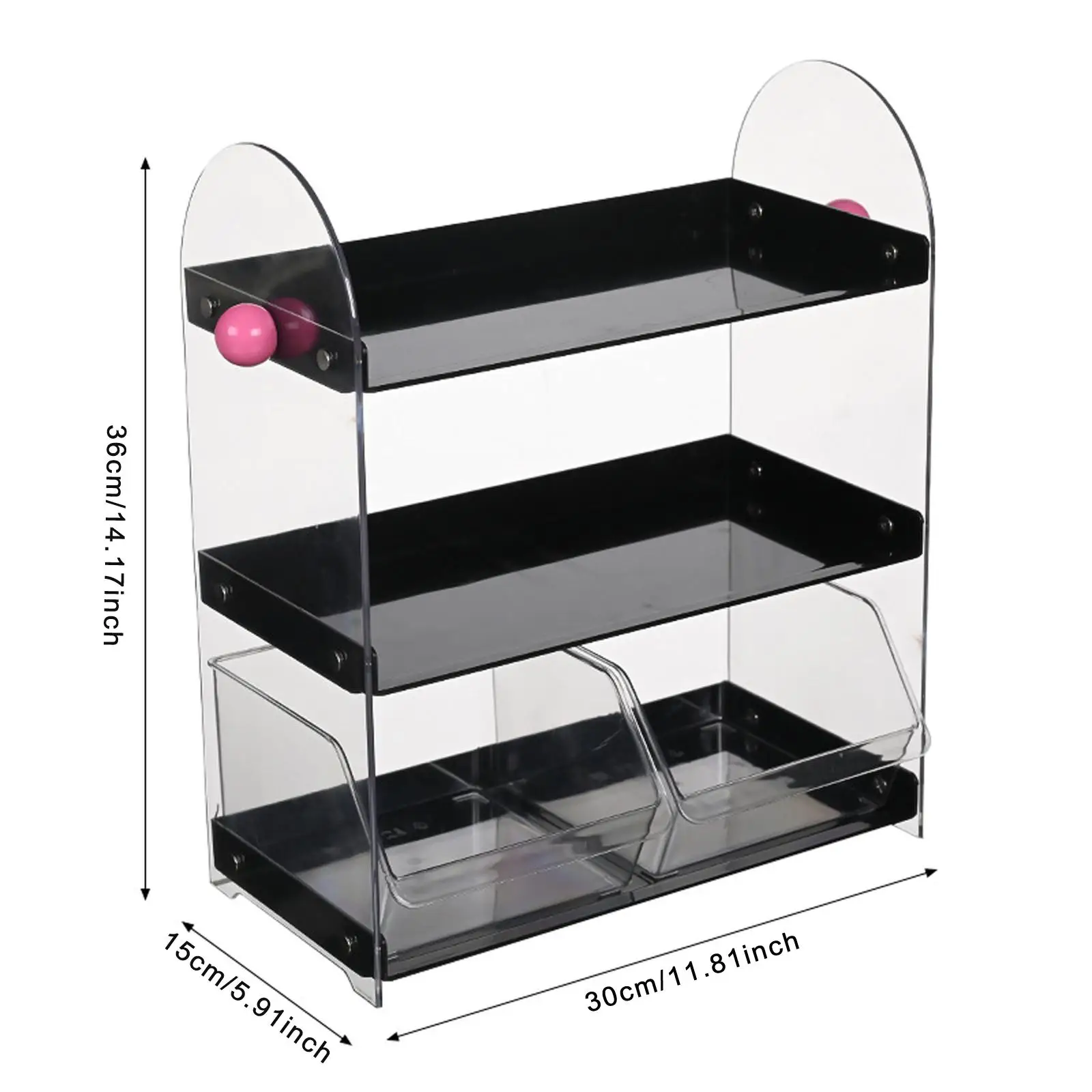 Countertop Organizer Cup Rack Tea Cup Holder Versatile 3 Tiers Display Shelf Coffee Station Organizer for Kitchen Desktop