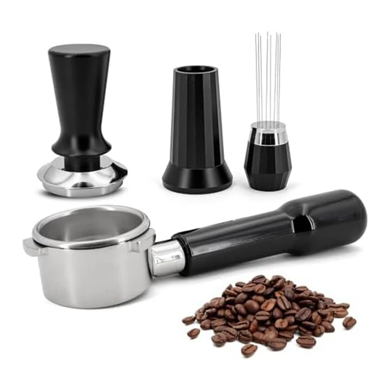 54Mm Portafilter Espresso Kit Set Spare Parts Stainless Steel & Aluminum Alloy WDT Tool & Precision Tamper With Spring