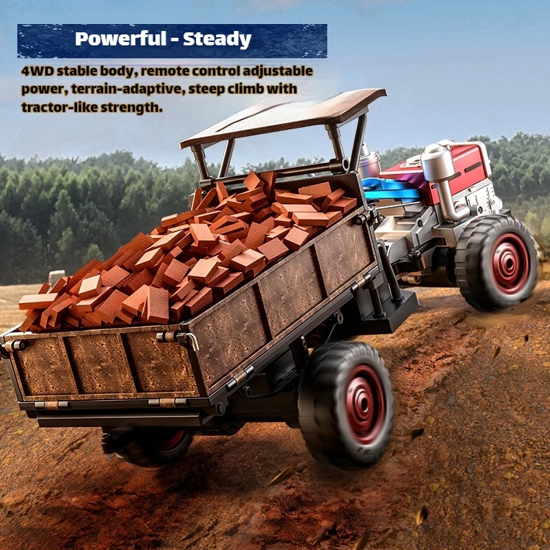 JJRC C8836 جرار محمول بتأثير الدخان - نموذج لعبة كهربائية 4WD RC #6