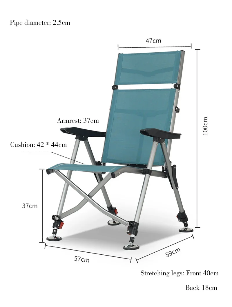 Multifunction Aluminum Alloy Foldable Portable  Outdoor Travel Camping Hiking Tools Folding Fishing Chair