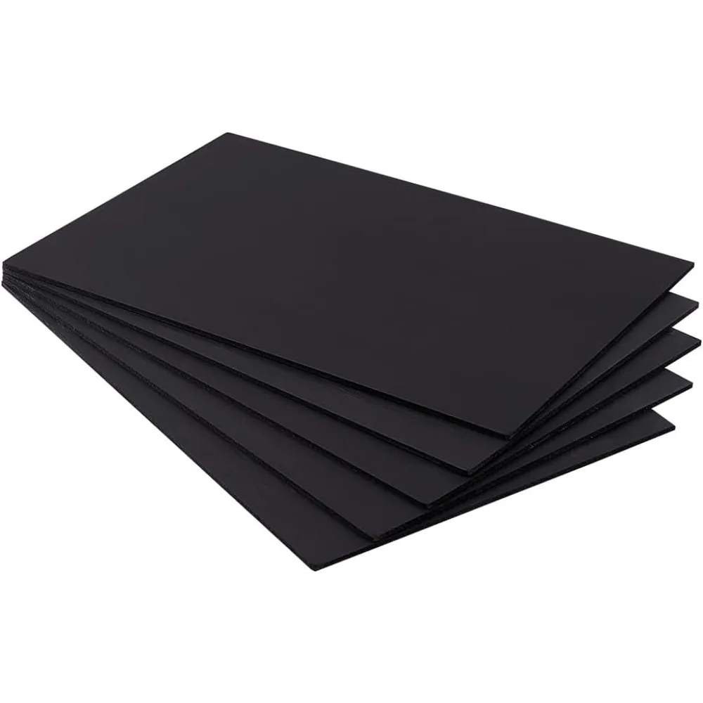 5 Sheets 3mm Black PVC Foam Sheet A4 Lightweight Rigid Foam, Sand Table Model Material Supplies for Mounting Crafts Modelling