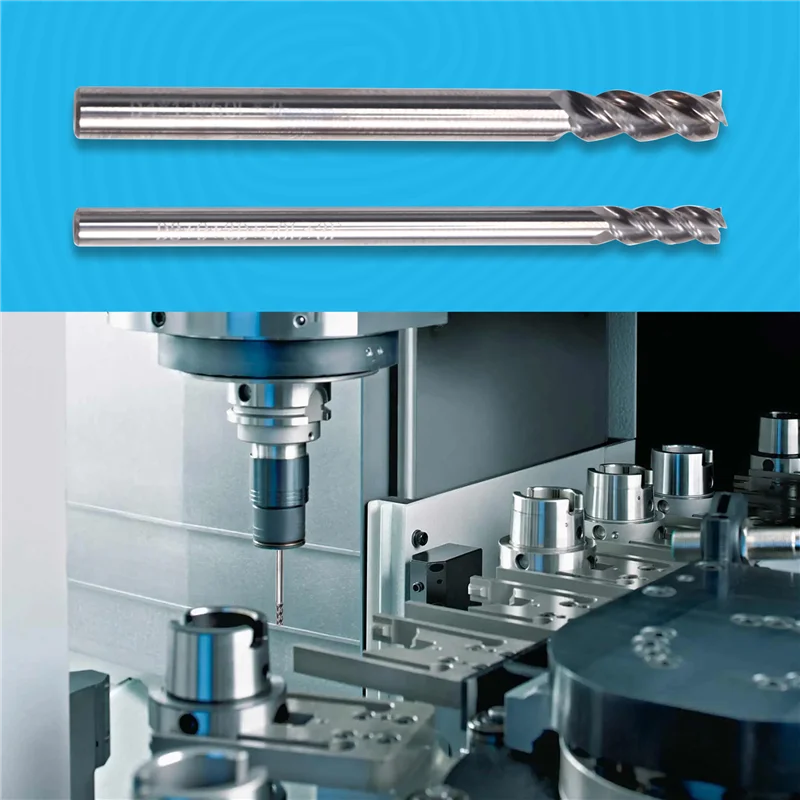 

A02M-2PCS HSS 4-Flutes High Hardness Steel Straight Shank End Mill For CNC Machine Tools Metal Processing Milling Cutter